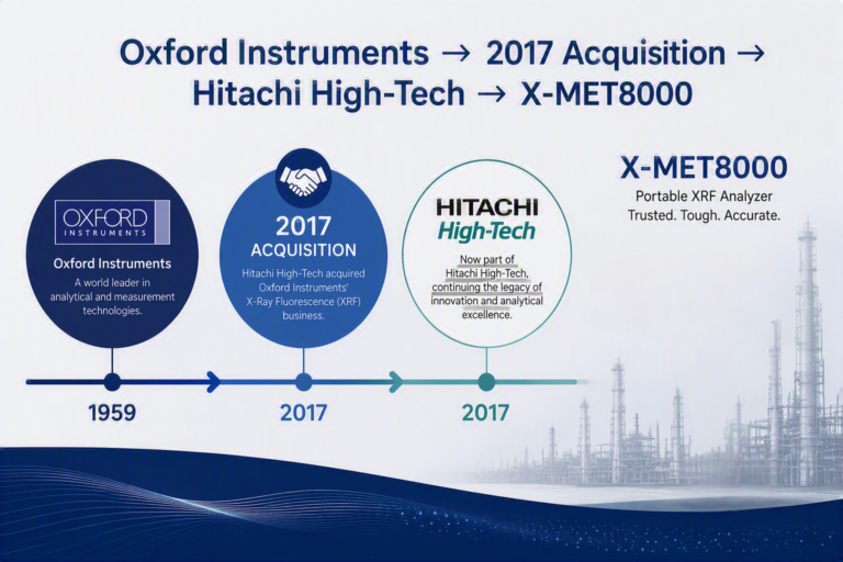 X-MET8000 Oxford Instruments to Hitachi High-Tech history